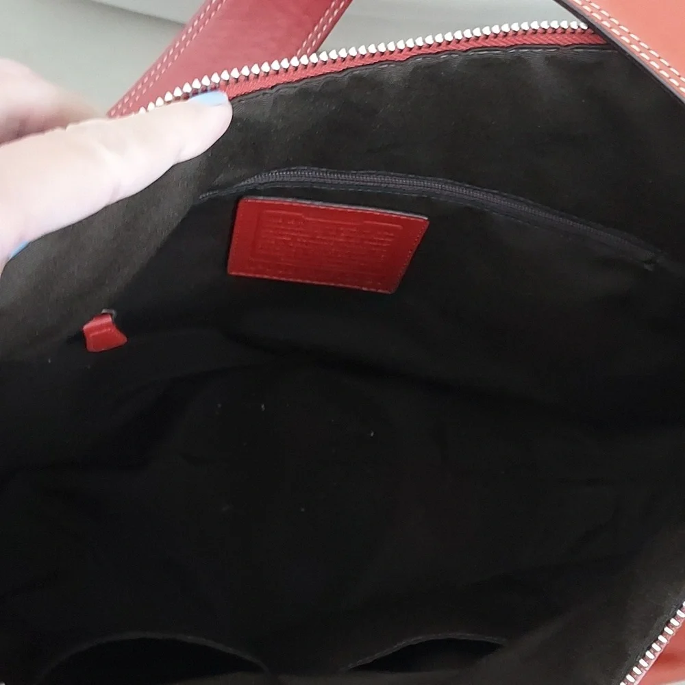 Coach burnt orange leather bag/purse - Picture 6 of 9